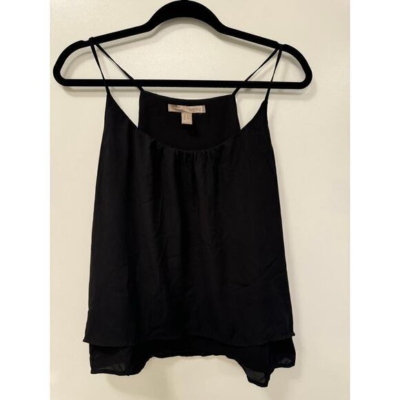 Forever 21 Medium Black Cami Flowy Layered Blouse Spaghetti Straps - Picture 1 of 5